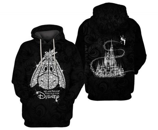 Eeyore Winnie The Pooh Bling Disney Cartoon 2k757 Lover Gift,eeyore Bling Disney All Over Print 3d Hoodie 1033 Moonbestprint