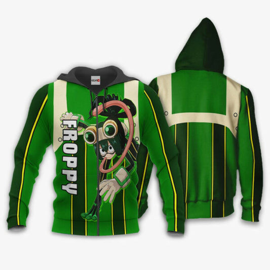 Tsuyu Asui Anime My Hero Academia Manga 2k34 Fan Gift Stylist Unisex Cartoon Graphic Outfits Aop 3d Hoodie Zip Hoodie 2540 Moonbestprint