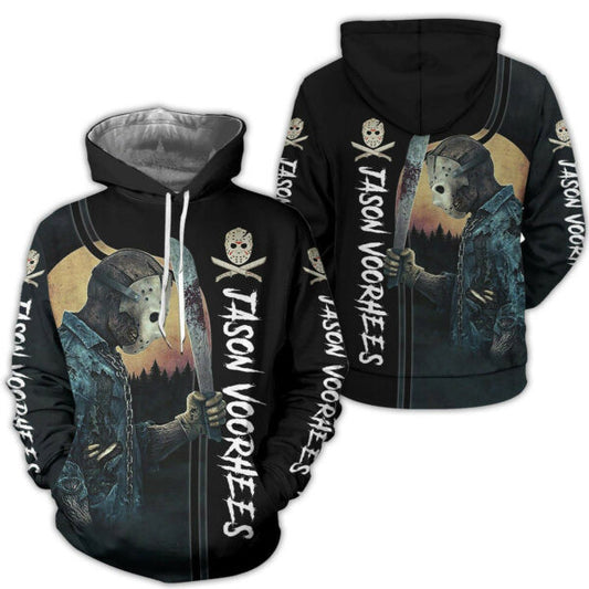 Jason Voorhees Aop Hoodie And Zip Hoodie 4, Gift For Fan 3d All Over Print Shirt Hoodie 121 Moonbestprint