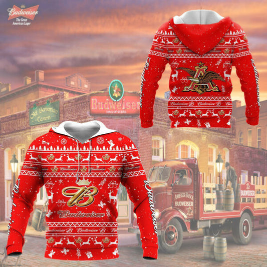 Budweiser Shirt Fan Gift 184, Stylist Unisex 3d Hoodie Zip Hoodie 790 Moonbestprint