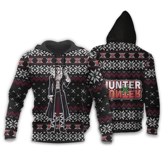 Chrollo Lucilfer Ugly Christmas Hunter X Hunter Anime Manga For Men And Women 3d Hoodie Zip Hoodie Moonbestprint