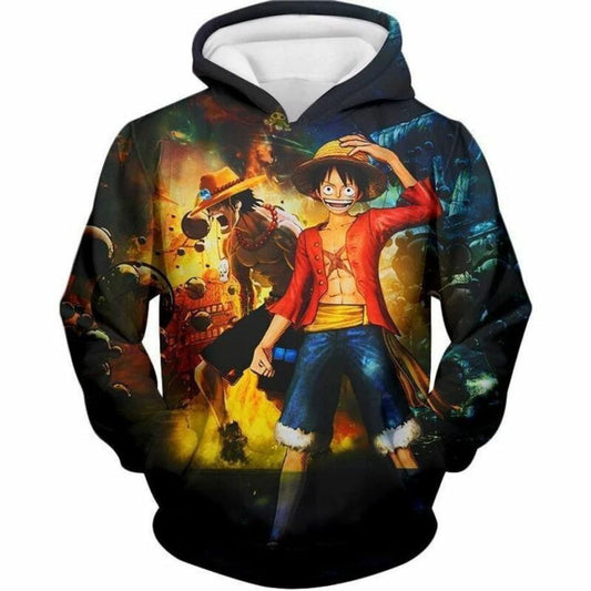 One Piece Brothers Luffy And Ace Best Bond Over Print 3d Hoodie Zip Hoodie Moonbestprint