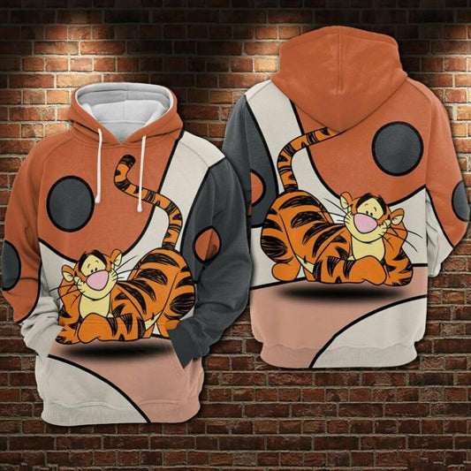 Tigger Cartoon Winnie The Pooh 5 Irish Over Print 3d Hoodie Zip Hoodie Moonbestprint