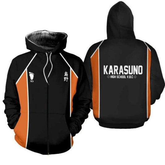 Karasuno Uniform Shirt Costume Haikyuu Anime 2k871 Fan Gift Stylist Unisex Cartoon 3d Hoodie Zip Hoodie 1702 Moonbestprint