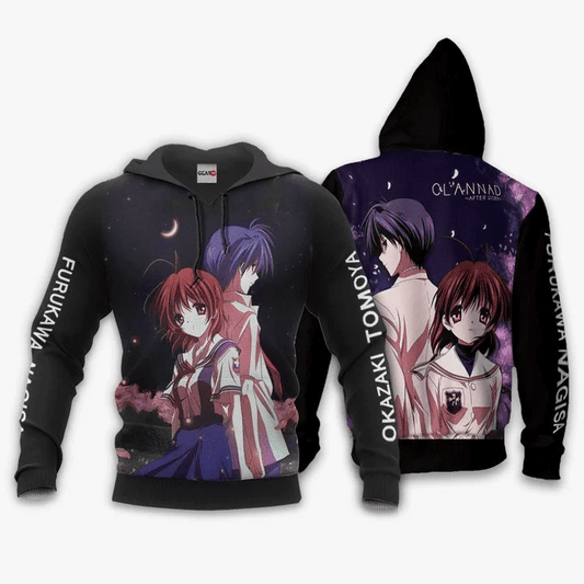 Okazaki Tomoya And Nagisa Furukawa Anime Manga Clannad After Story For Men And Women 3d Hoodie Zip Hoodie Moonbestprint
