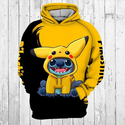 Pokemon X Lilo And Stitch 3d Hoodie Zip Hoodie Moonbestprint