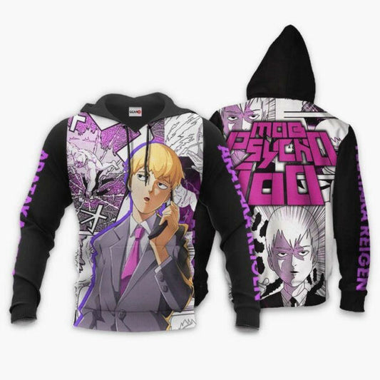 Arataka Reigen Anime Manga Mob Psycho 100 Aop Hoodie 1279 Moonbestprint