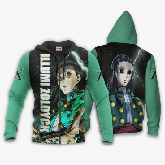 Illumi Zoldyck Hunter X Hunter Anime 3k69 Fan Gift Stylist Unisex Cartoon 3d Hoodie Zip Hoodie 517 Moonbestprint