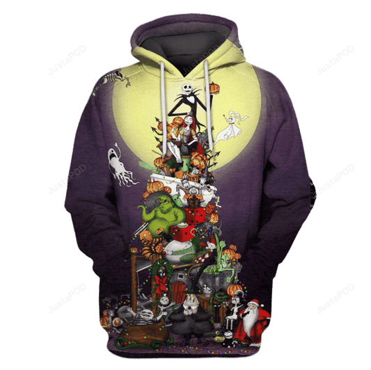 Nightmare Before Christmas Tree Jack And Sally 3d Hoodie Moonbestprint