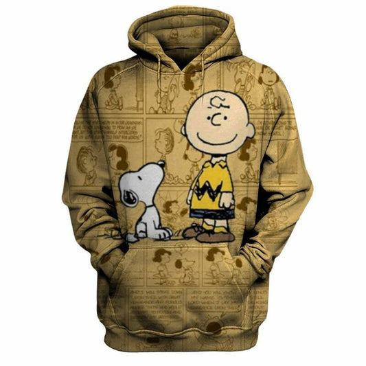 Peanuts Snoopy And Charlie Brown 3d Hoodie Zip Hoodie Moonbestprint