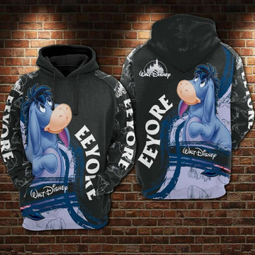 Eeyore Cartoon Winnie The Pooh Movie Disney 6 Over Print 3d Hoodie Zip Hoodie Moonbestprint