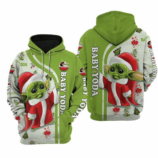 Baby Yoda 3d Hoodie Chirstmas Moonbestprint