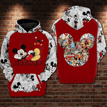 Funny Mickey Mouse Comics Disney 117 Fan Gift Stylist Unisex Cartoon Graphic Outfits Aop Hoodie 686 Moonbestprint