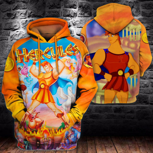 Hercules Orange 3d Hoodie Moonbestprint
