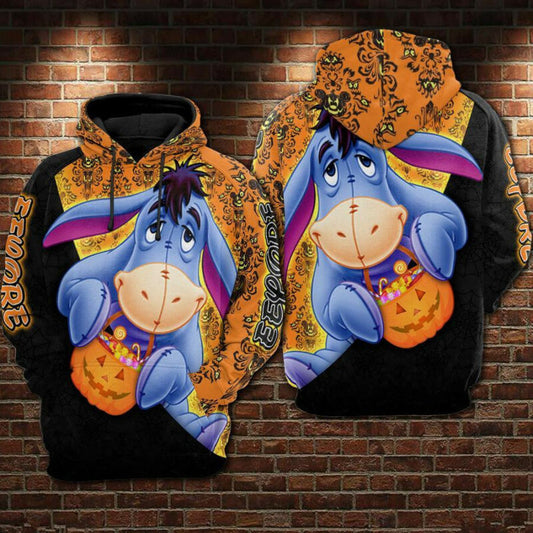 Halloween Eeyore With Candy Basket Hoodie Winnie The Pooh 3d Hoodie Zip Hoodie Moonbestprint