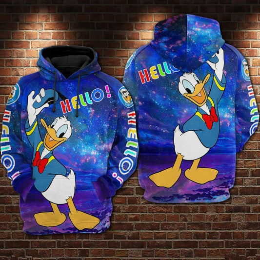 Donald Duck Over Print 3d Hoodie Zip Hoodie 50 Moonbestprint