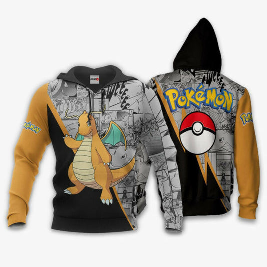 Dragonite Anime Pokemon Manga 1k740 Fan Gift Stylist Unisex Cartoon Graphic Outfits Aop 3d Hoodie, Zip Hoodie 675 Moonbestprint
