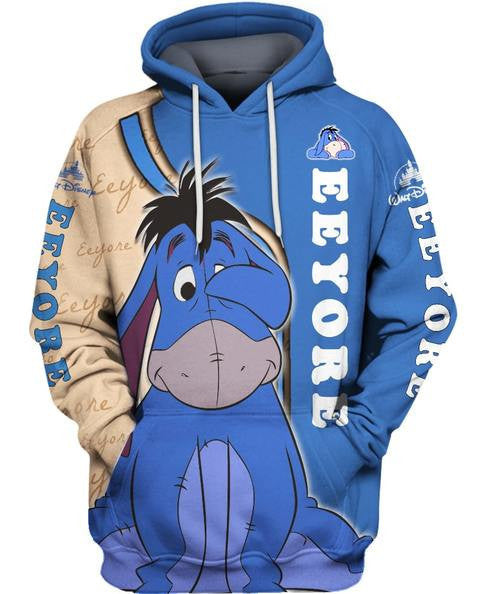 Cute Eeyore 3d Hoodie Zipper Hoodie Moonbestprint