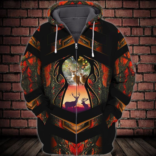 The Day I Stop Hunting For Men And Women 3d Hoodie Zip Hoodie Moonbestprint
