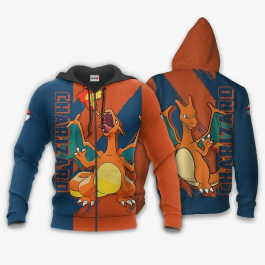 Charizard Anime Pokemon Manga 1k813 Fan Gift Stylist Unisex Cartoon Graphic Outfits Aop 3d Hoodie Zip Hoodie 1297 Moonbestprint