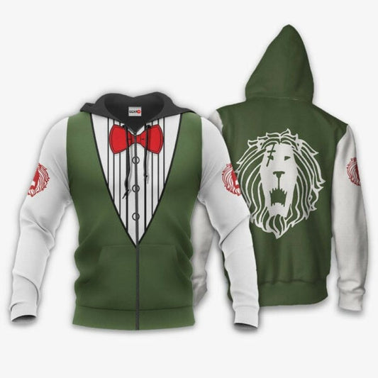 Seven Deadly Sins Escanor Uniform Anime 3k444 Fan Gift Stylist Unisex Cartoon 3d Hoodie Zip Hoodie 2186 Moonbestprint