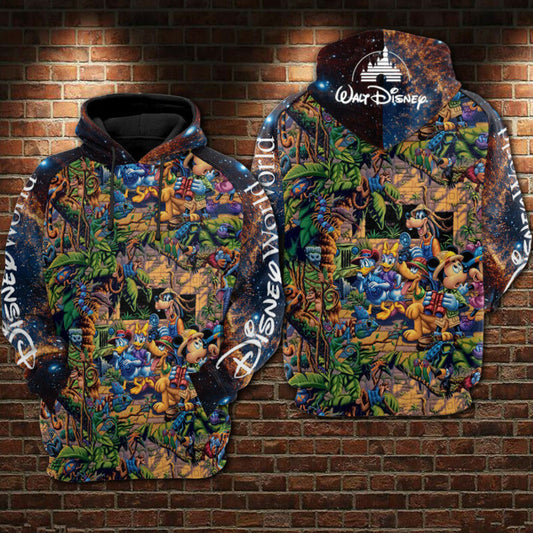 Minnie Mickey In The Jungle Hoodie Zip Hoodie Moonbestprint