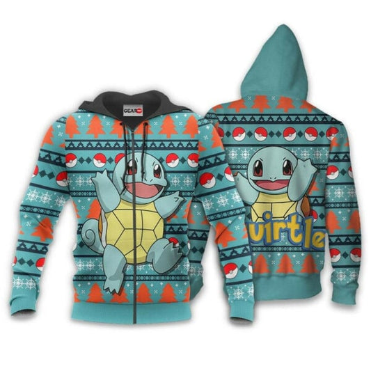 Squirtle Anime Pokemon Manga Ugly Christmas Sweater 1k943 Fan Gift Stylist Unisex Cartoon Graphic Outfits Aop 3d Hoodie Zip Hoodie 2433 Moonbestprint