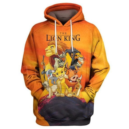 Hot Anime Movie Cartoon Simba Lion King 2k314 Lover Gift, The Lion King All Over Print 3d Hoodie 621 Moonbestprint