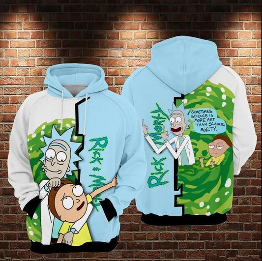 Rick And Morty Over Print 3d Hoodie Zip Hoodie 879 Moonbestprint