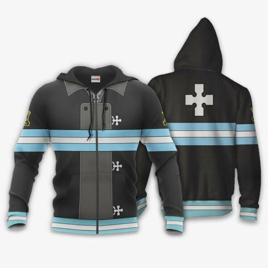 Company 8 Fire Force Uniform Anime 3k408 Fan Gift Stylist Unisex Cartoon 3d Hoodie Zip Hoodie 206 Moonbestprint