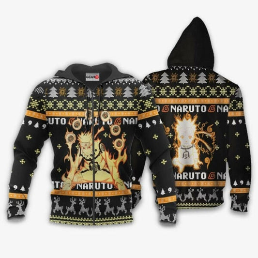Naruto Bijuu Christmas Naruto Anime 1k450 Fan Gift Stylist Unisex Cartoon Graphic Outfits Aop 3d Hoodie, Zip Hoodie 2157 Moonbestprint