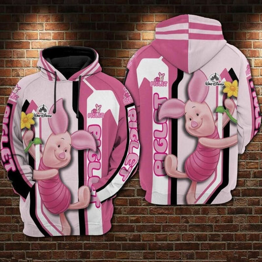 Piglet Cartoon Winnie The Pooh Movies Disney 1 Over Print 3d Hoodie Zip Hoodie Moonbestprint