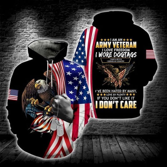 King Of Eagle American All Over Printing 3d Hoodie Moonbestprint