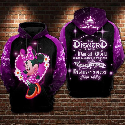 I Am A Disnerd Mickey Over Print 3d Hoodie Zip Hoodie 262 Moonbestprint