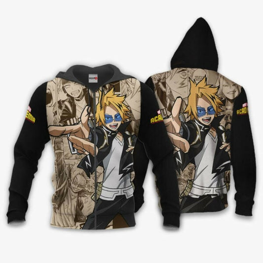 Denki Kaminari Anime My Hero Academia Manga 1k976 Fan Gift Stylist Unisex Cartoon Graphic Outfits Aop 3d Hoodie Zip Hoodie 1392 Moonbestprint