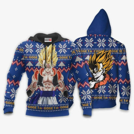 Gogeta Ugly Christmas Dragon Ball Z Anime 1k327 Fan Gift Stylist Unisex Cartoon Graphic Outfits Aop 3d Hoodie, Zip Hoodie 1112 Moonbestprint