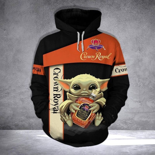 Crown Royal Baby Yoda Star Wars 3d Hoodie Moonbestprint