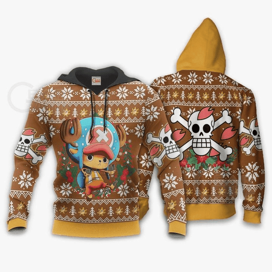 Tony Tony Chopper Ugly Christmas One Piece Anime Manga For Men And Women 3d Hoodie Zip Hoodie Moonbestprint