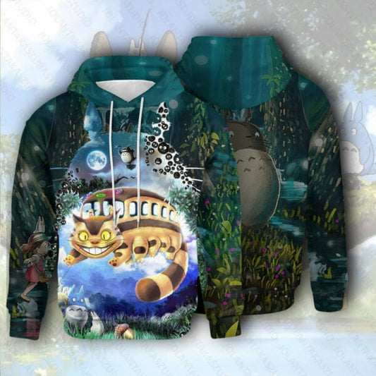 Totoro Hoodie, Totoro Gift Adult, Totoro Gift For Fan Ver8, Aop Hoodie 2295 Moonbestprint