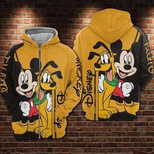 Pluto Mickey Mouse Walt Disney For Fan 3d T Shirt Sweatshirt Zip Hoodie Bomber 9 Moonbestprint