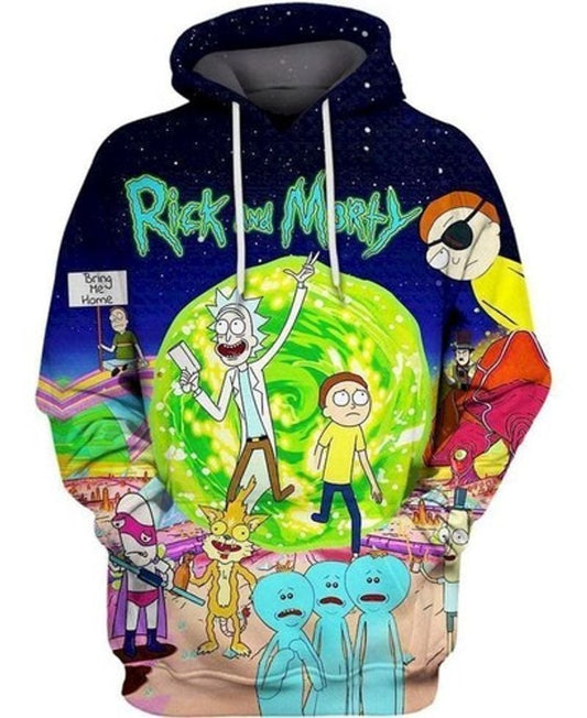 Rick And Morty Lovers Cartoon Animated Sitcom 3d T Shirt Sweatshirt Zip Hoodie Bomber 899 Moonbestprint