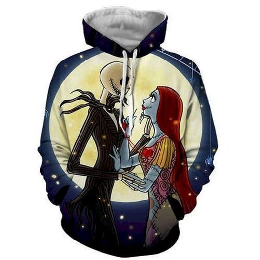 Jack Sally The Nightmare Before Christmas All Over Printing 3d Hoodie Moonbestprint