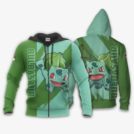 Bulbasaur Anime Pokemon Manga 1k809 Fan Gift Stylist Unisex Cartoon Graphic Outfits Aop 3d Hoodie Zip Hoodie 1125 Moonbestprint