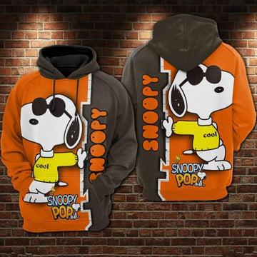 Snoopy Cool Cartoon Peanuts Over Print 3d Hoodie Zip Hoodie Moonbestprint