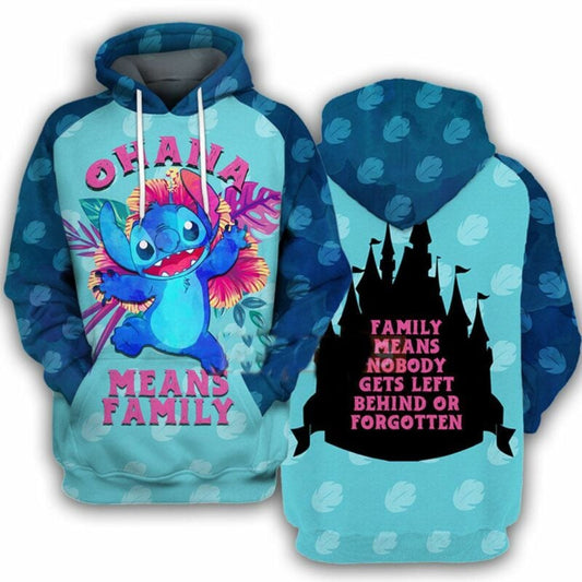 Lilo And Stitch Ohana Means Family Family Means Nobody Gets Left Behind Or Forgotten 3d Hoodie Zip Hoodie Moonbestprint