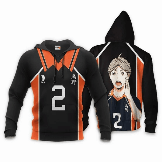 Koshi Sugawara Karasuno Anime Manga Haikyuu Number 2 For Men And Women 3d Hoodie Zip Hoodie Moonbestprint