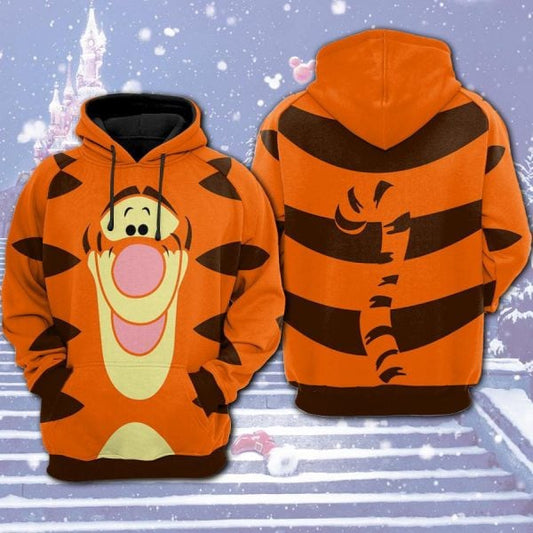 Tiger Winne The Pooh Pattern Disney Cartoon 2k627 Lover Gift , Winne The Pooh All Over Print 3d Hoodie 2641 Moonbestprint
