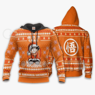 Goku Kid Ugly Christmas Dragon Ball Anime Manga For Men And Women 3d Hoodie Zip Hoodie Moonbestprint
