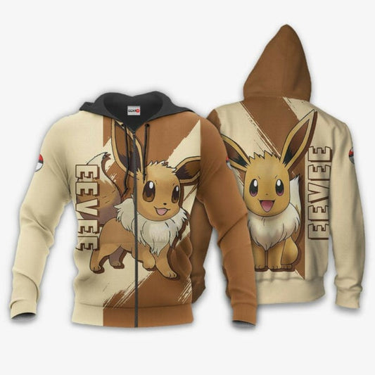 Eevee Anime Pokemon Manga 1k821 Fan Gift Stylist Unisex Cartoon Graphic Outfits Aop 3d Hoodie Zip Hoodie 1080 Moonbestprint