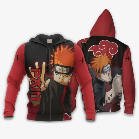 Naruto Pain Akatsuki Anime 3k281 Fan Gift Stylist Unisex Cartoon 3d Hoodie Zip Hoodie 2761 Moonbestprint